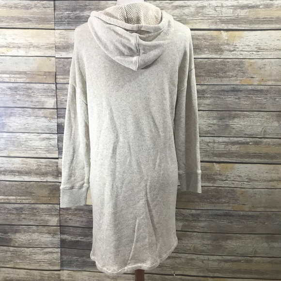 NWT Madewell Hooded Sweatshirt Dress in Slate Gray - Picture 6 of 8